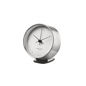 HENNING KOPPEL Clock, W. Alarm And Holder-White, 10 Cm